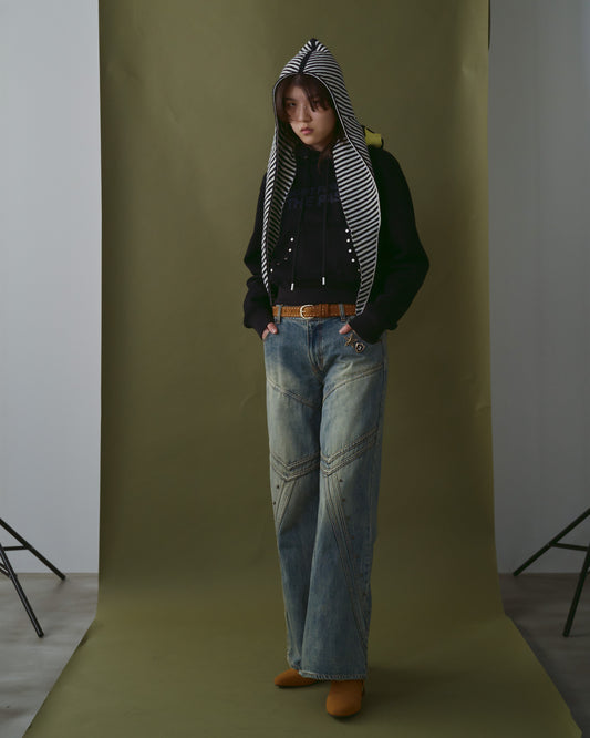 STUDS LOOSE DENIM