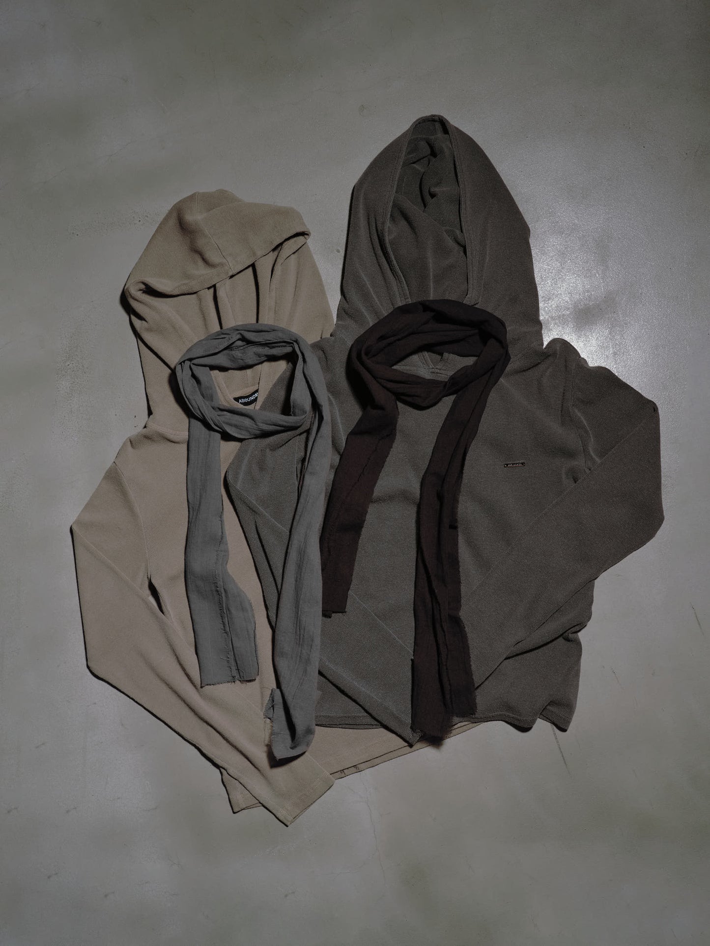 TIGHT HOODIE TOPS & SCARF SET