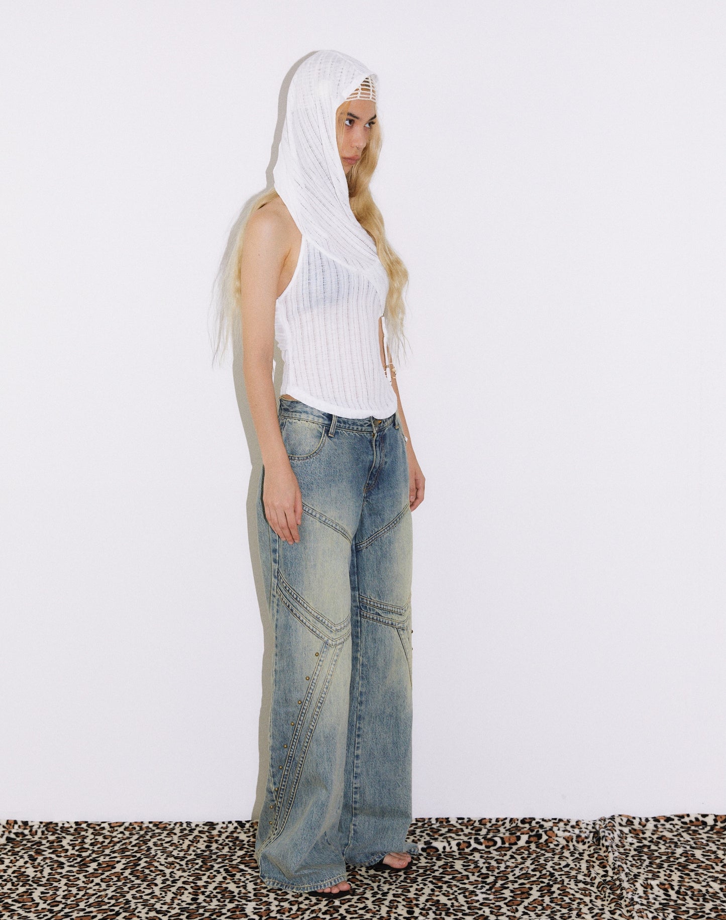 STUDS LOOSE DENIM
