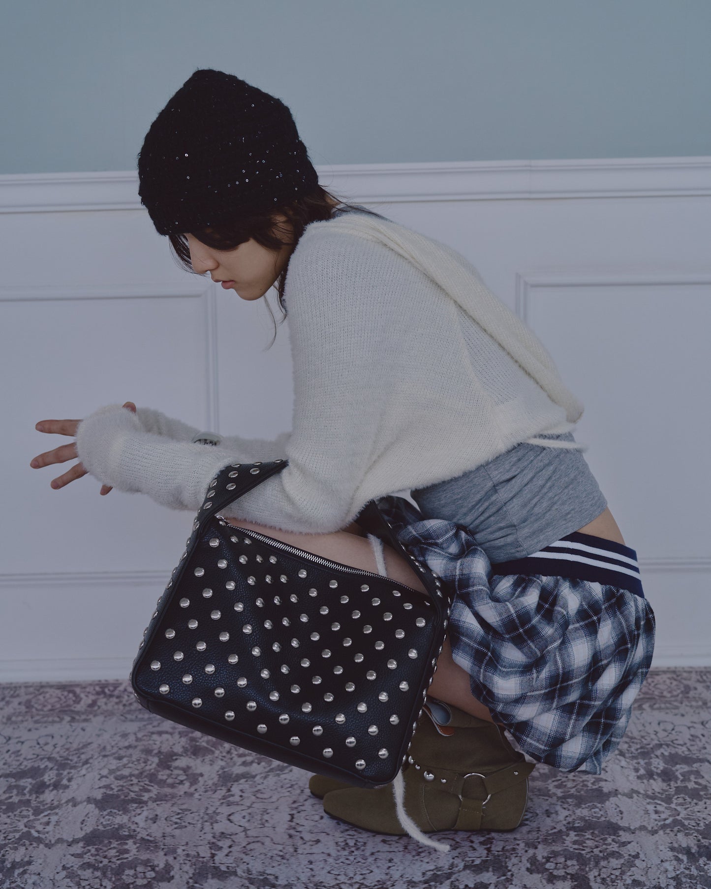 BALLOON MINI SKIRT【CHECK】