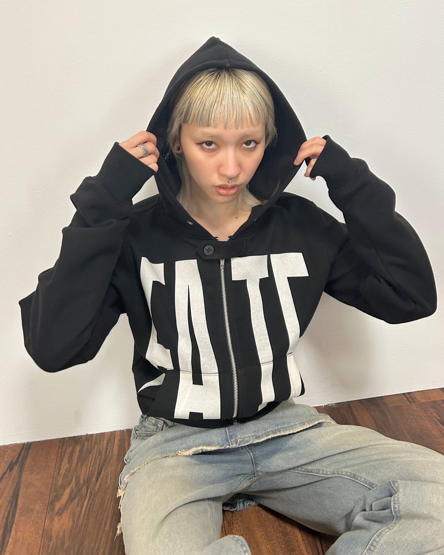 FATE ZIP HOODIE【BLACK】