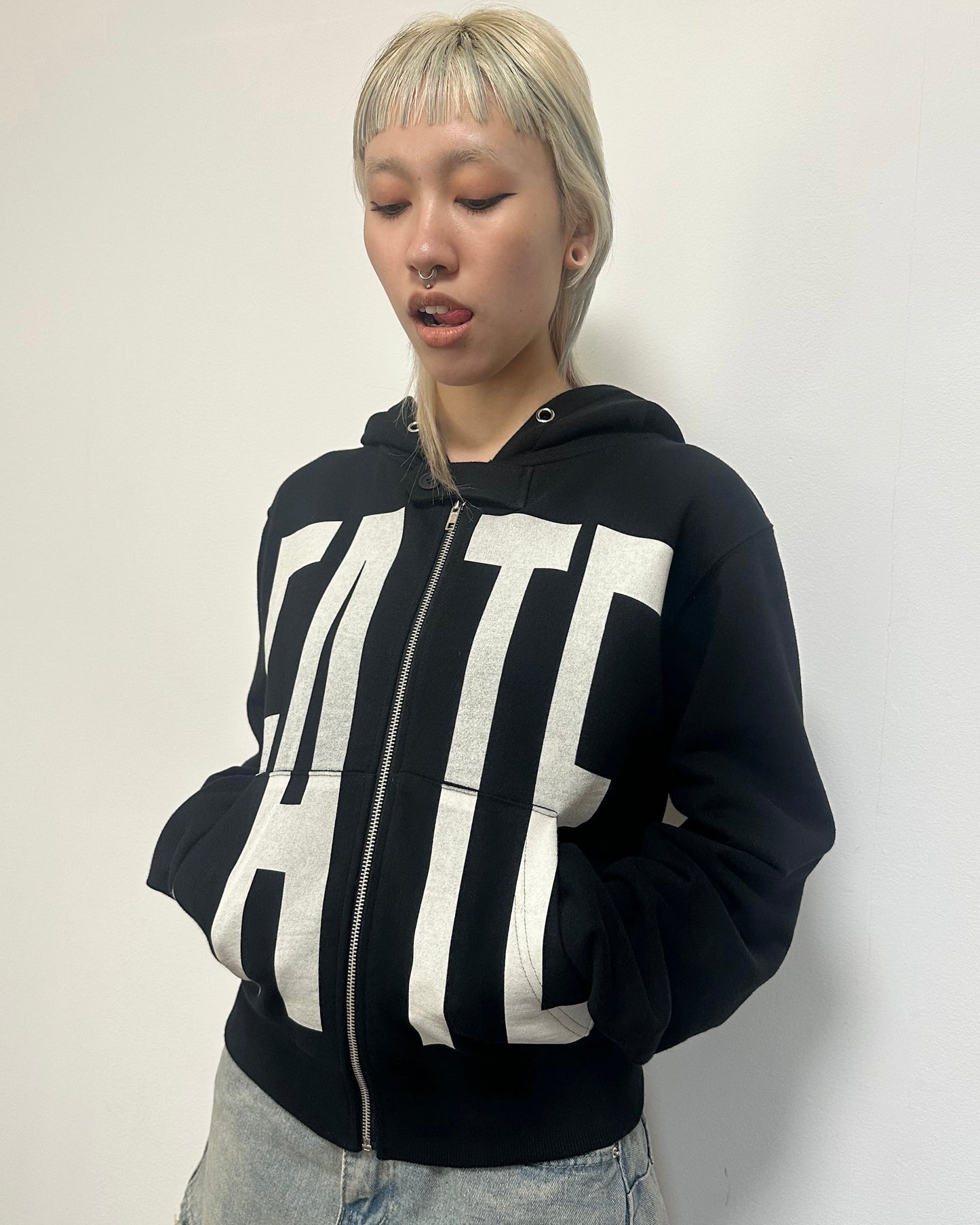 FATE ZIP HOODIE【BLACK】