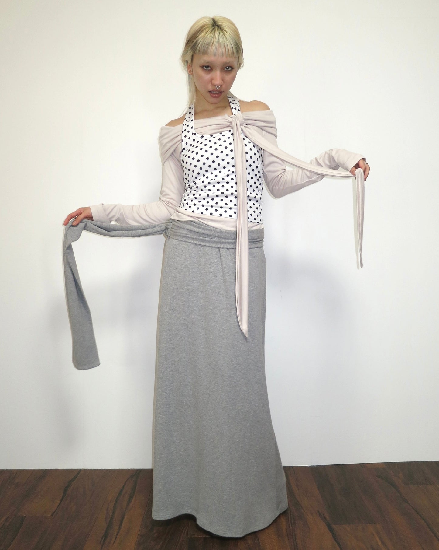 DRAPE MAXI SKIRT