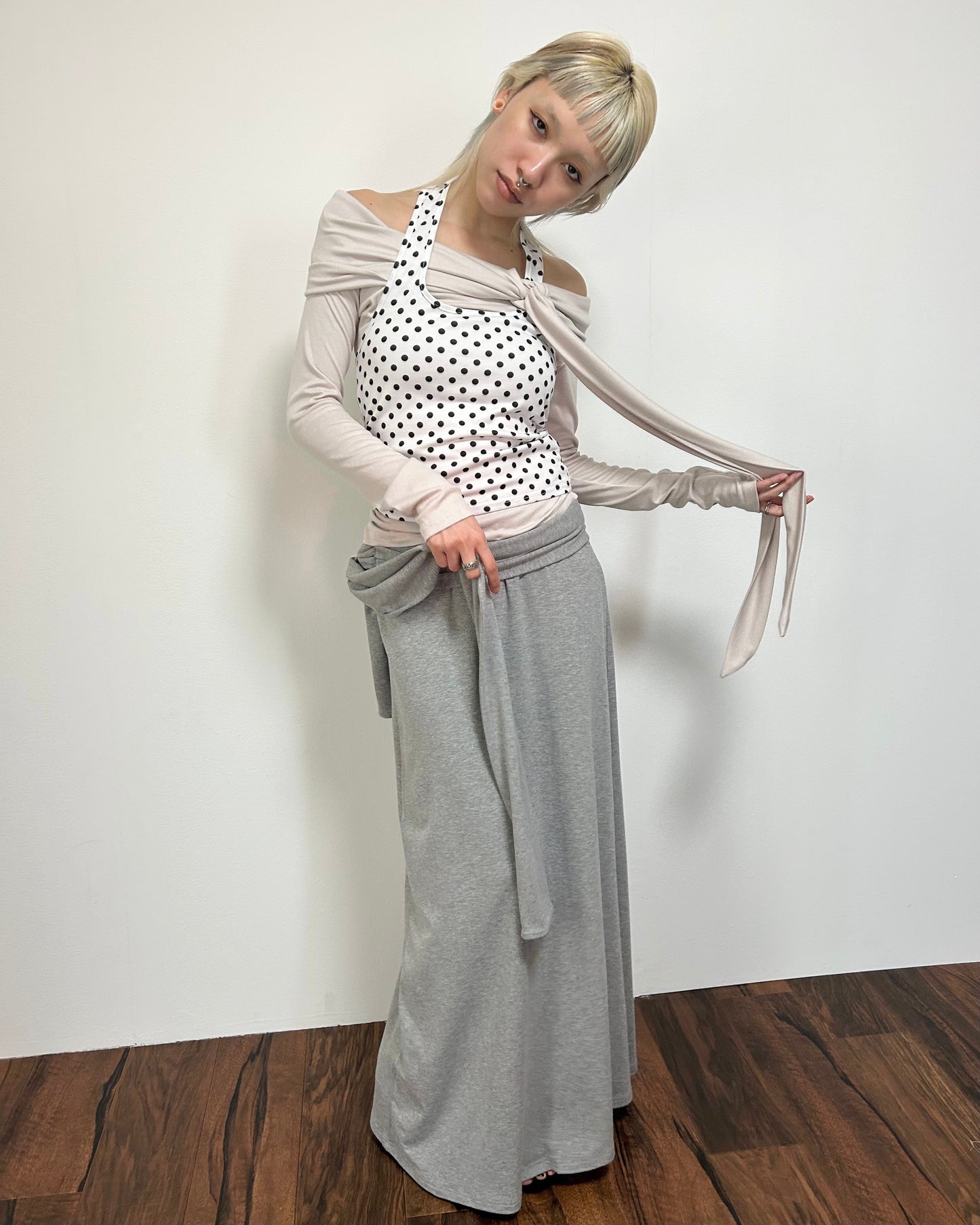 DRAPE MAXI SKIRT