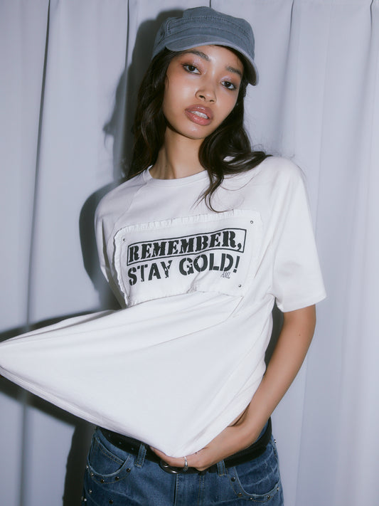 STAY GOLD OVER TEE【WHTE】