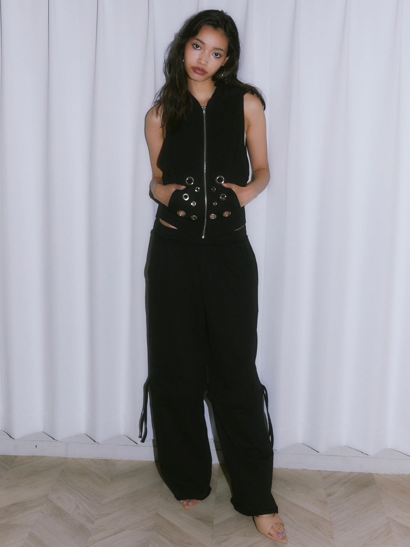 2WAY SWEAT PANTS【BLACK】