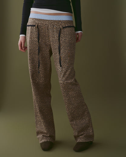 DOUBLE WAIST SWEAT PANTS【LEOPARD】