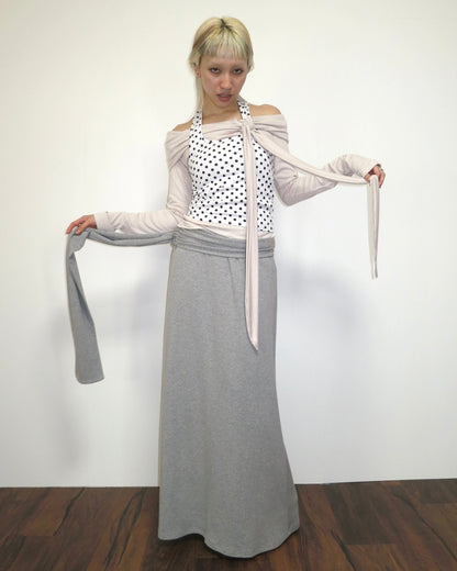 DRAPE MAXI SKIRT