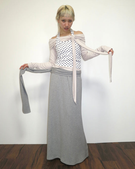 DRAPE MAXI SKIRT
