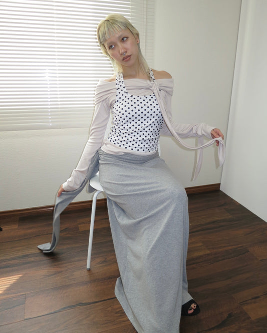 DRAPE MAXI SKIRT