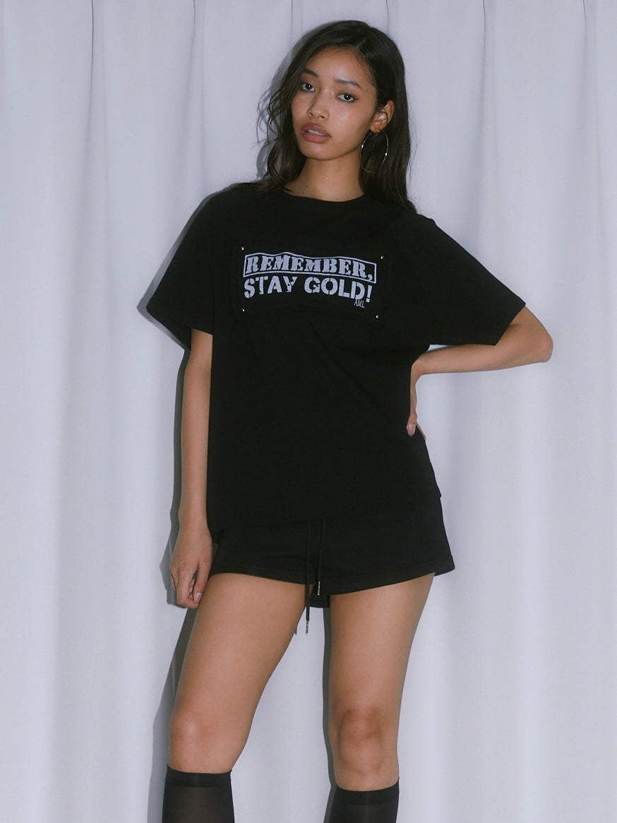 STAY GOLD OVER TEE【BLACK】