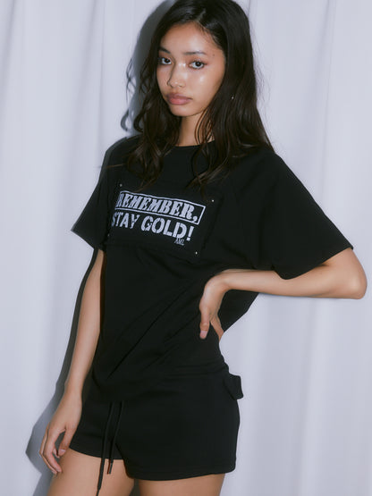STAY GOLD OVER TEE【BLACK】