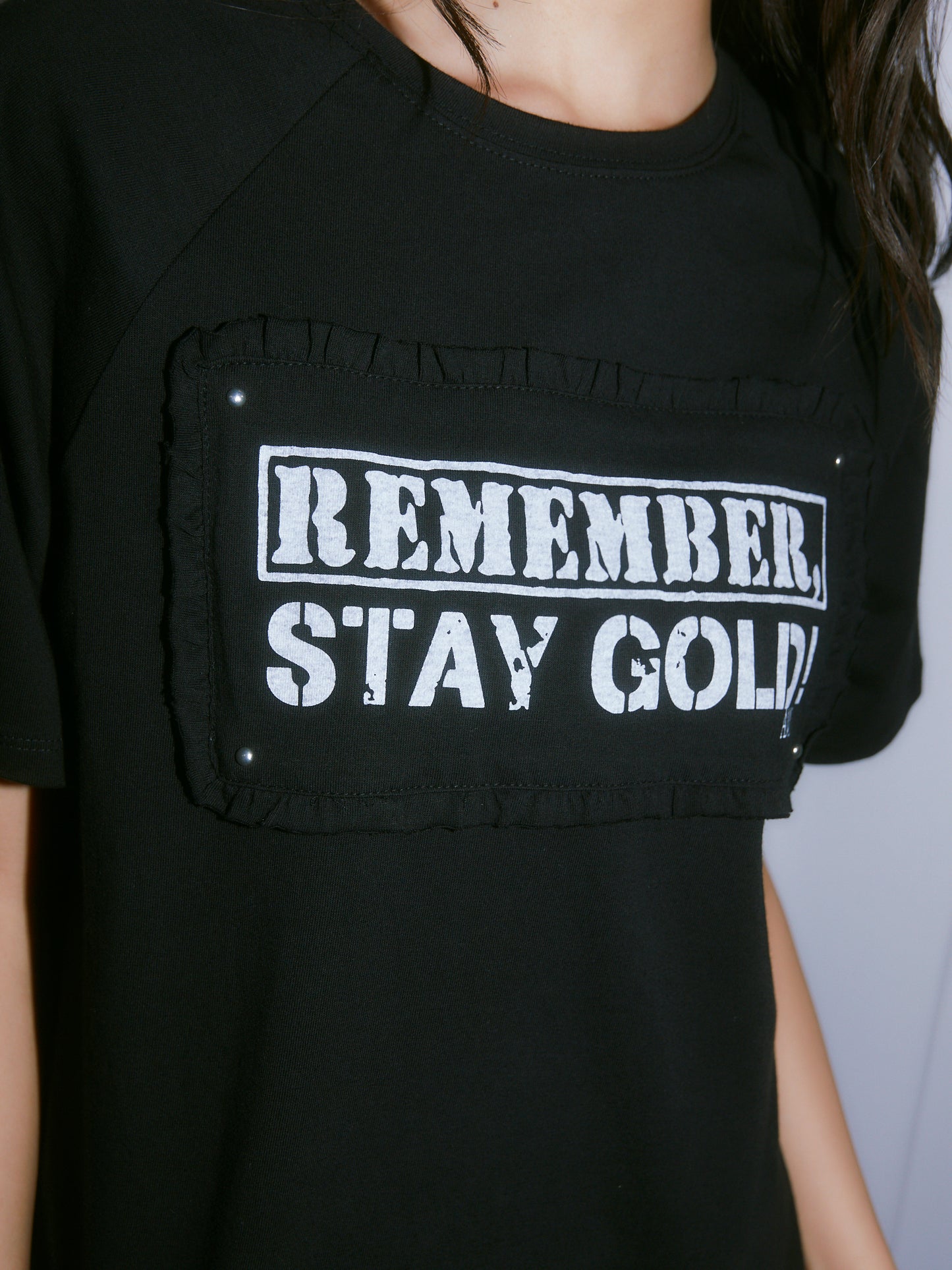 STAY GOLD OVER TEE【BLACK】