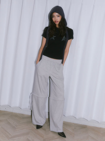 PATCHWORK TINY TEE【BLACK】