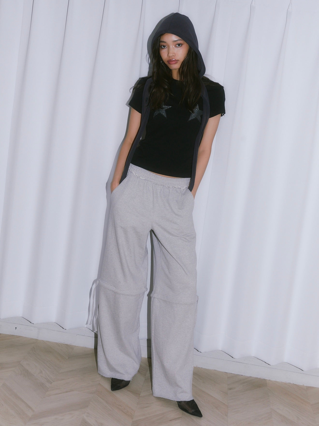 2WAY SWEAT PANTS【GREY】