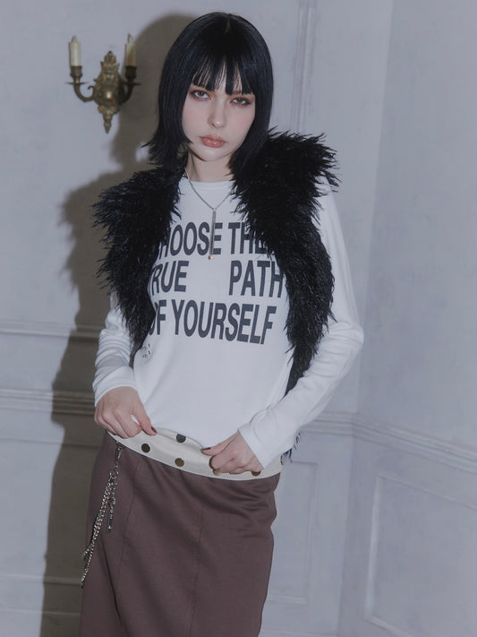 PIERCE LONG SLEEVE T-SHIRT【WHITE】