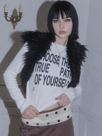 PIERCE LONG SLEEVE T-SHIRT【WHITE】
