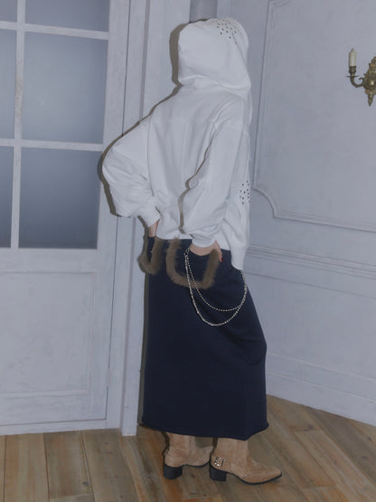 3SET SWEAT MAXI SKIRT【NAVY】