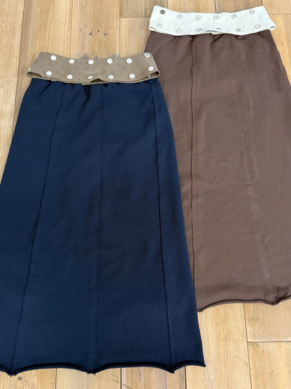 3SET SWEAT MAXI SKIRT【NAVY】